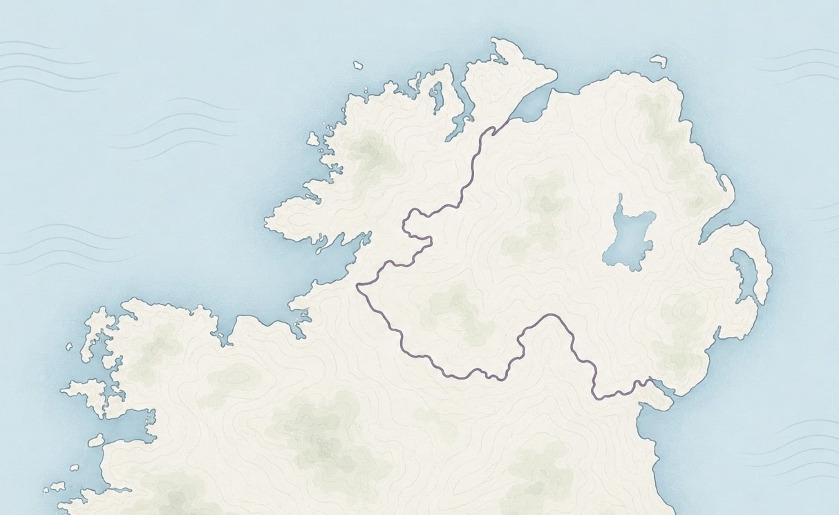 Map showing CALM project catchments across Northern Ireland and the border region