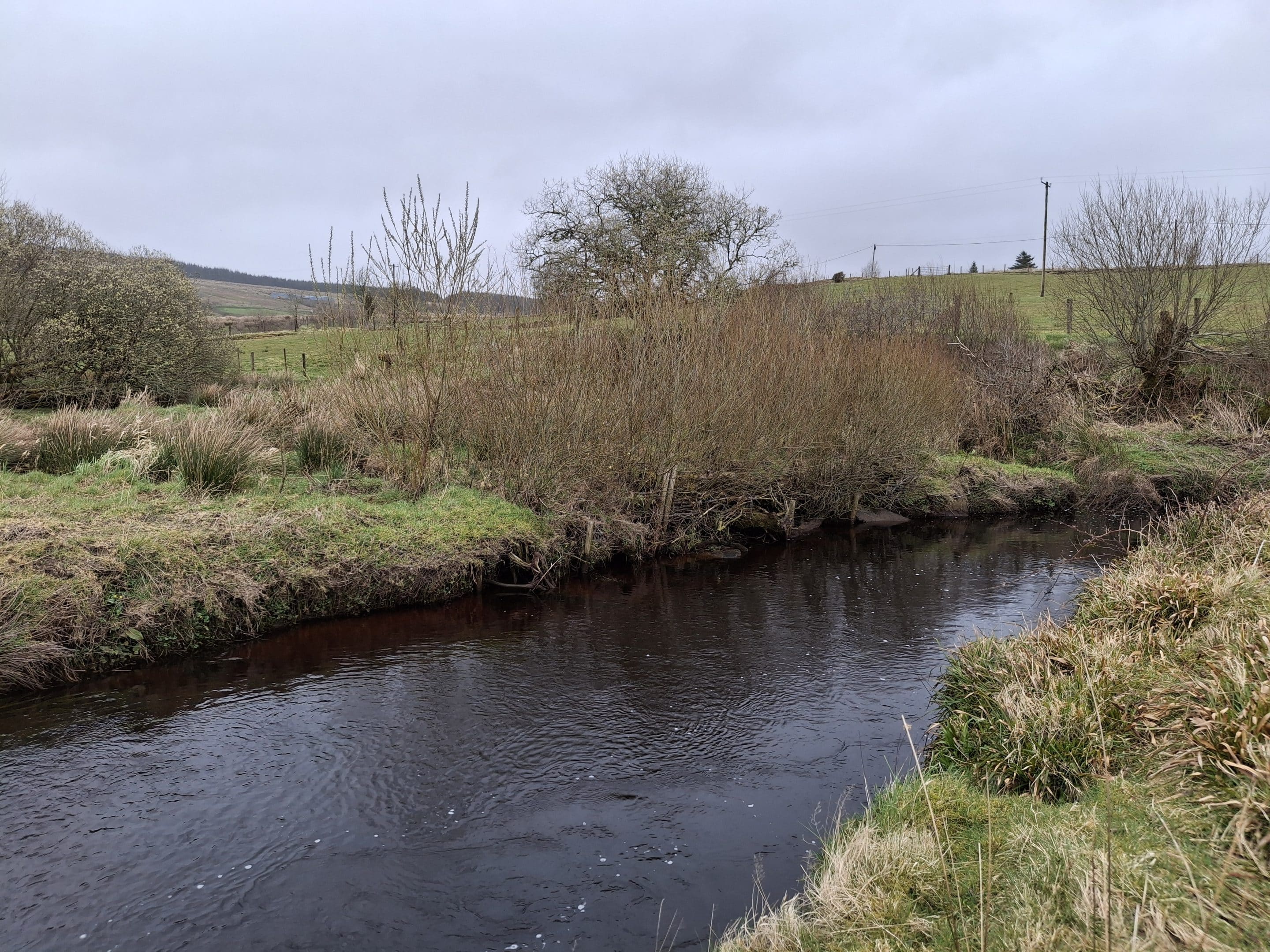 Rubble installed to create a more natural river habitat